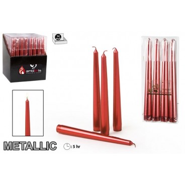4 BOUGIES TAPPER 20 CM NOËL - DISPLAY 12 ( 24 PIECES)