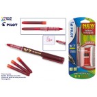 BL PILOT V-7 ROUGE - ENCRE LIQUIDE - RECHARGEABLE ( 12 PIECES)