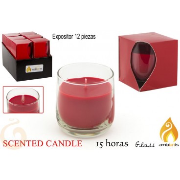 BOUGIE PARFUMÉES DANS VERRE AVEC BOÎTE ( 24 PIECES)
