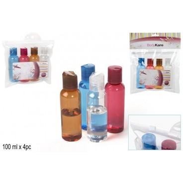 SET 4 BOUTEILLE PVC SPÉCIAL VOYAGE AVION ( 48 PIECES)