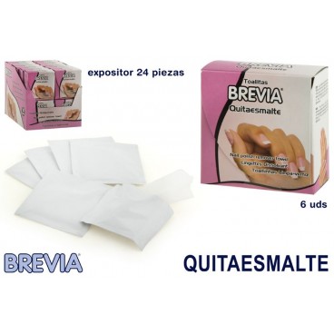 006812 - 6 LINGETTES DISOLVANT SACHET - BREVIA ( 120 PIECES)