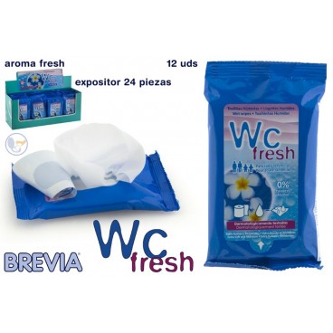017603 - 12 LINGETTES WC FRESH SAC - BREVIA ( 96 PIECES)