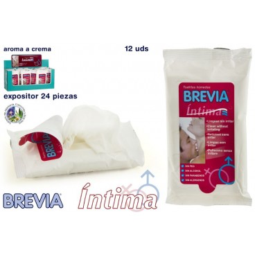 017504 - 12 LINGETTES HYGIÈNE INTIME SAC - BREVIA ( 96 PIECES)