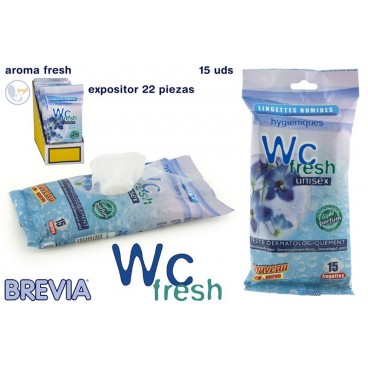 018303 - 15 LINGETTES WC FRESH - BREVIA ( 22 PIECES)