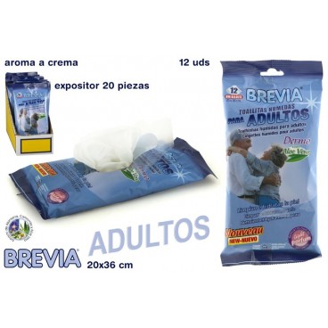 015609 - 12 LINGETTES ADULTES - BREVIA ( 20 PIECES)