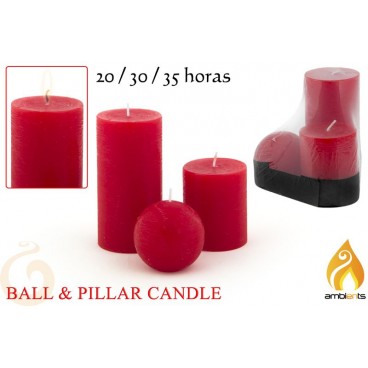 PACK 3 BOUGIES ROUGES