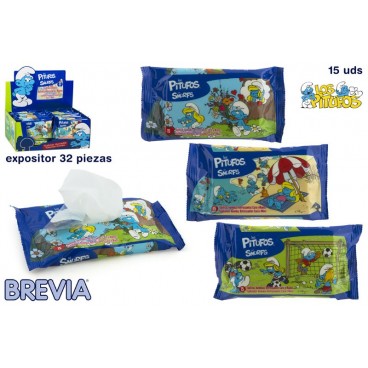 058507 - LINGETTES FRESH 15 PCS - SCHTROUMPFS - DISP 30 - BR ( 96 PIECES)