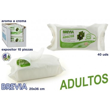 038004 - 40 LINGETTES ADULTES - BREVIA ( 10 PIECES)