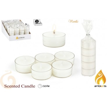 SET 5 BOUGIES BLANCHES - VAINILLE ( 48 PIECES)