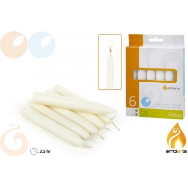 PACK 6 BOUGIES URGENCES - 125X15 MM ( 24 PIECES)