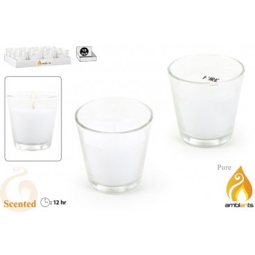 BOUGIE PARFUMÉE BOULE Ø80X80 MM - PURE ( 48 PIECES)