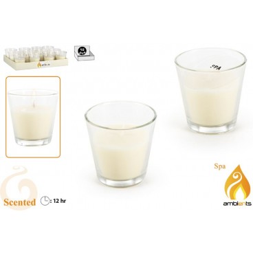 BOUGIE PARFUMÉE DANS VERRE Ø65X65MM - SPA ( 48 PIECES)