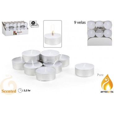 PACK 9 TEALITES 3.5H PARFUMÉS - PURE ( 48 PIECES)