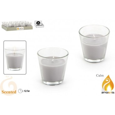 BOUGIE PARFUMÉE DANS VERRE Ø65X65 MM - CALM ( 48 PIECES)