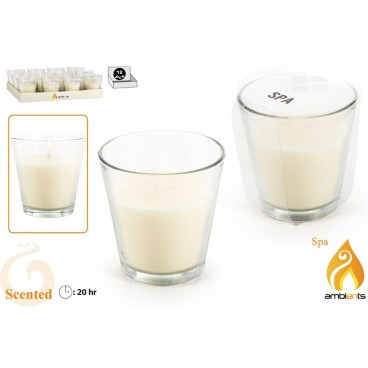 BOUGIE PARFUMÉE DANS VERRE Ø80X80MM - SPA ( 24 PIECES)