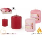 BOUGIE PARFUMÉE D7.5X9 CM - ROSES 3 ASS ( 24 PIECES)