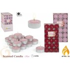 PK 18 TEALITES PARFUMÉS - ROSES 3 ASS ( 24 PIECES)