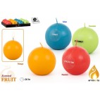 BOUGIE PARFUMÉE BOULE Ø75 MM - 4 ASS ( 24 PIECES)