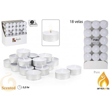 PACK 18 TEALITES 3.5H PARFUMÉS - PURE ( 24 PIECES)