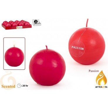 BOUGIE PARFUMÉE Ø75 MM - PASSION ( 24 PIECES)