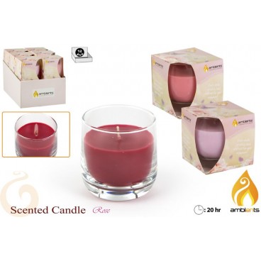 BOUGIE PARFUMÉE DANS VERRE - ROSES ( 24 PIECES)