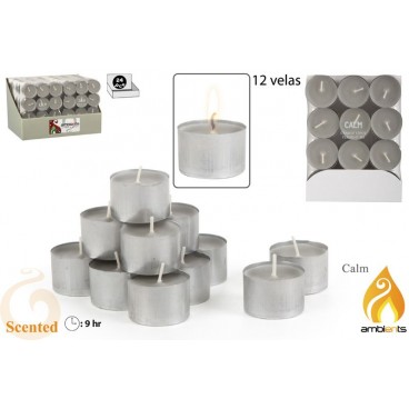 PACK 12 TEALITES 9H PARFUMÉS - CALM ( 24 PIECES)