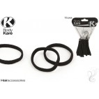 SET 12 ÉLASTIQUE CHEVEUX PLATS - NOIR ( 48 PIECES)