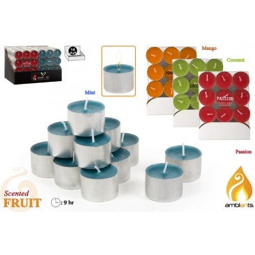PACK 12 TEALITES 9H PARFUMÉS - 4 ASS ( 24 PIECES)