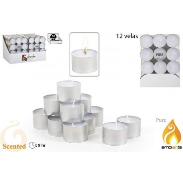 PACK 12 TEALITES 9H PARFUMÉS - PURE ( 24 PIECES)