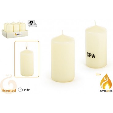 BOUGIE PARFUMÉE Ø60X120 MM - SPA ( 24 PIECES)