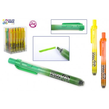 MARQUEUR FLUO RÉTRACTILE - DISPLAY 24 ( 48 PIECES)