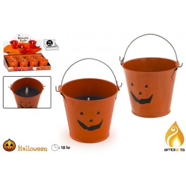 SEAU AVEC BOUGIE HALLOWEEN DISP. 12 ( 24 PIECES)