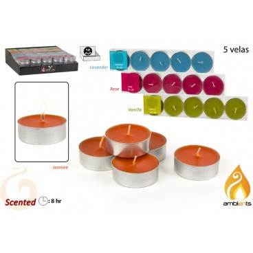 PACK 5 TEALITES JUMBO PARFUMÉS SHANGAI - 4 ASS - DISP 12 ( 24 PIECES)