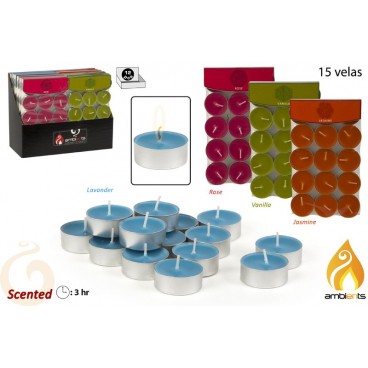 PACK 15 TEALITES PARFUMÉS SHANGAI TIMES - 4 ASS - DISP 12 ( 24 PIECES)