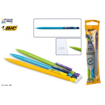 880411 - BLISTER 3 PORTE MINES BIC MATIC COMBO 0,7 MM ( 25 PIECES)