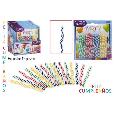 BLISTER BOUGIES ANNIVERSAIRE - DISP 12