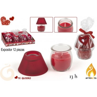 RÉVERBÈRE BOUGIE COEURS - DISPLAY 12 ( 48 PIECES)