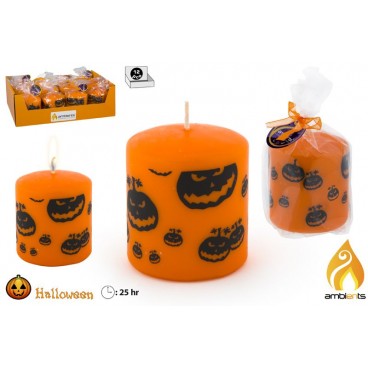 BOUGIE HALLOWEEN D7X8 CM ( 24 PIECES)