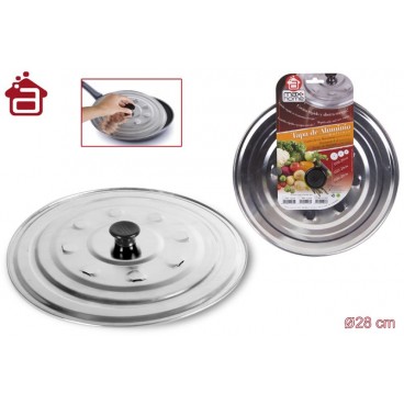 COUVERCLE ALUMINIUM MULTI-USAGE D28 CM ( 48 PIECES)