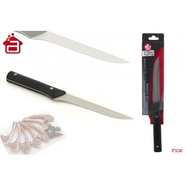 COUTEAU DÉSOSSER 15 CM MANCHE NOIR-ABS DANS BLISTER PVC ( 24 PIECES)