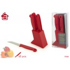 BLOCK 6 COUTEAUX VERDURES MANCHE PP DANS BOÎTE PVC ( 24 PIECES)