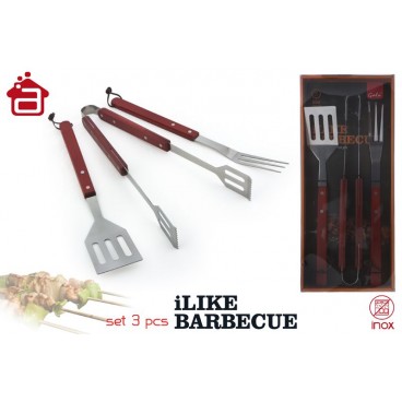 SET 3 PCS POUR BBQ AVEC ÉTUI ( 6 PIECES)