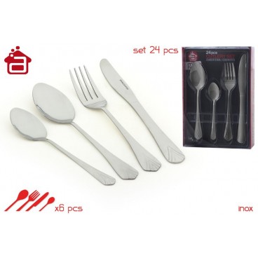 SET 24 PCS COUVERTS SET II ÉTUI PVC ( 6 PIECES)