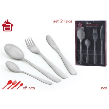 SET 24 PCS COUVERTS SET 5 ÉTUI PVC ( 6 PIECES)