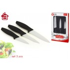 SET 3 COUTEAUX MULTIUSAGES CÉRAMIQUE MANCHE ABS BOÎTE PVC ( 12 PIECES)