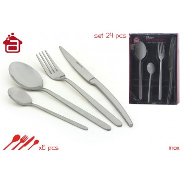 SET 24 PCS COUVERTS SET 1 ÉTUI PVC ( 6 PIECES)