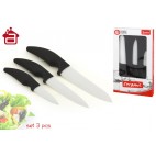 SET 3 COUTEAUX MULTIUSAGES CÉRAMIQUES MANCHE ABS BOÎTE PVC ( 12 PIECES)