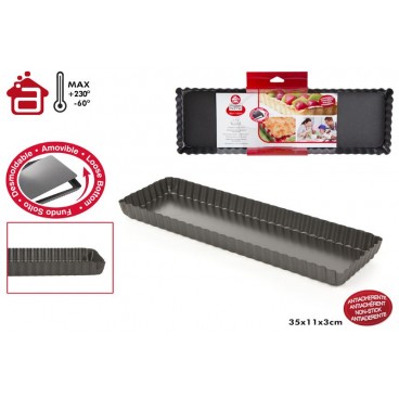 MOULE RECTANG. BASIC 35X11X3CM - ÉPAISSEUR 0.7MM - AMOVIBLE ( 12 PIECES)