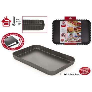 MOULE RECTANG. BASIC 31.5X21.5X3.5CM - ÉPAIS. 0.7MM-AMOVIBLE ( 12 PIECES)