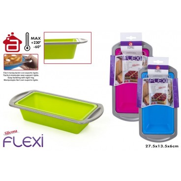 MOULE CAKE SILICONE ANNEAU MÉTAL 27.5X13.5X6CM - ÉPAI. 0.6MM ( 12 PIECES)
